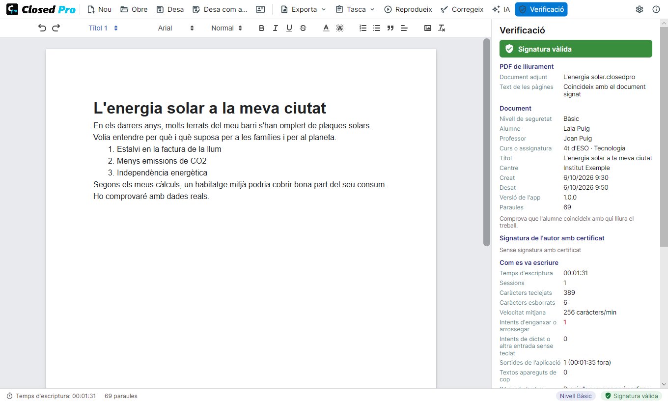 Verificar un PDF de lliurament