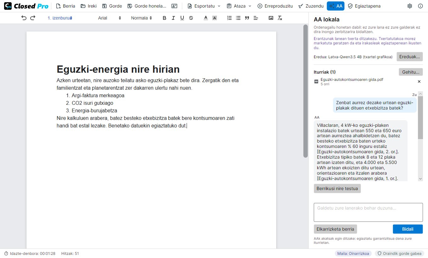 Closed Pro, AAren panelarekin