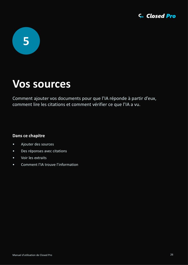 Une page du manuel : des réponses avec citations