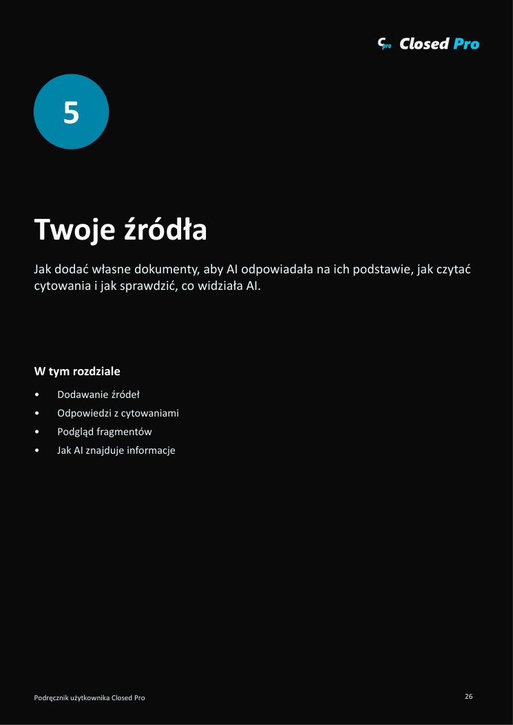 Strona instrukcji: odpowiedzi z cytowaniem