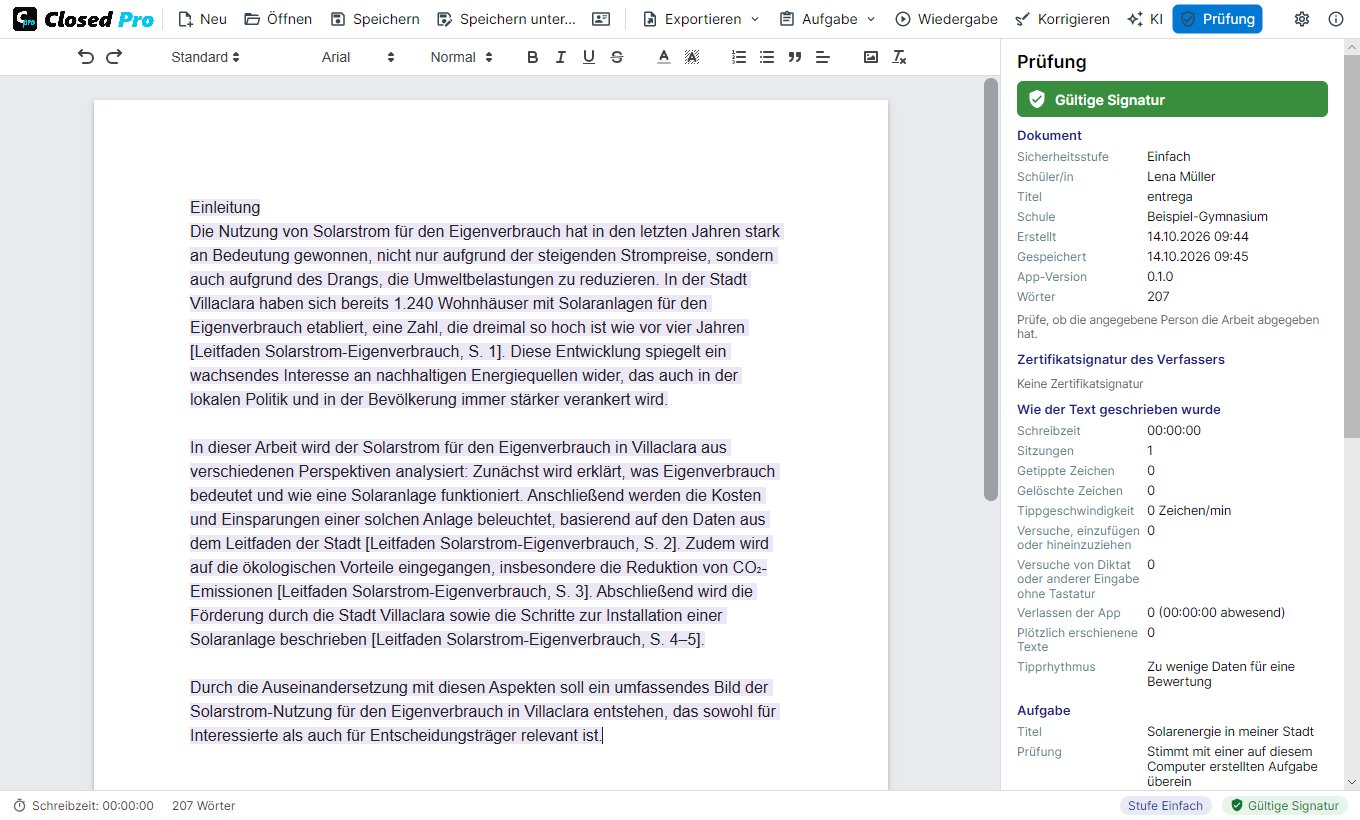 Prüfungsbereich mit der Nutzung der KI