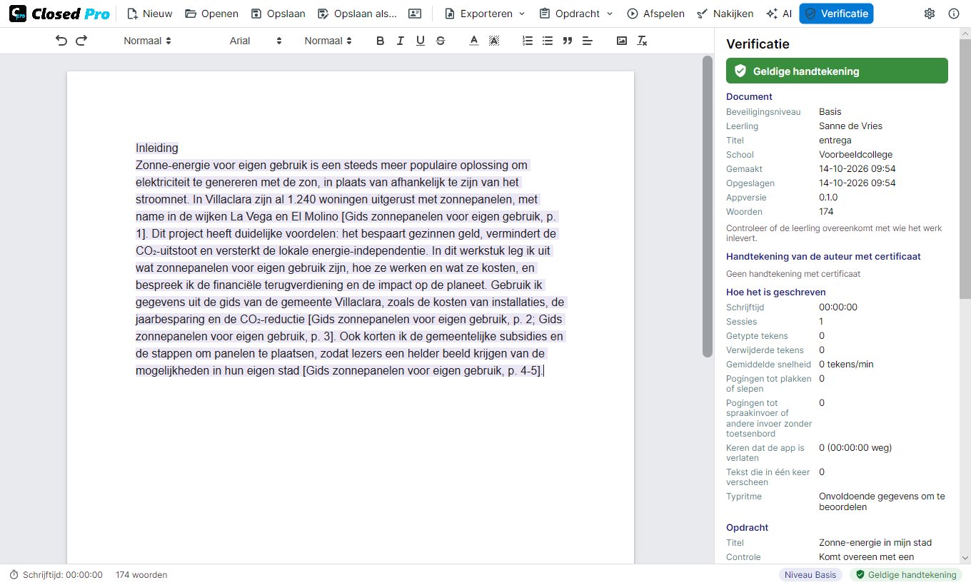 Verificatiepaneel met het gebruik van de AI